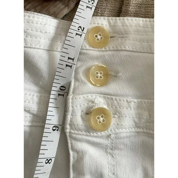 Anthropologie Pilcro Wanderer White Denim Jean Shorts Women 30 High Rise 8 - Picture 13 of 14